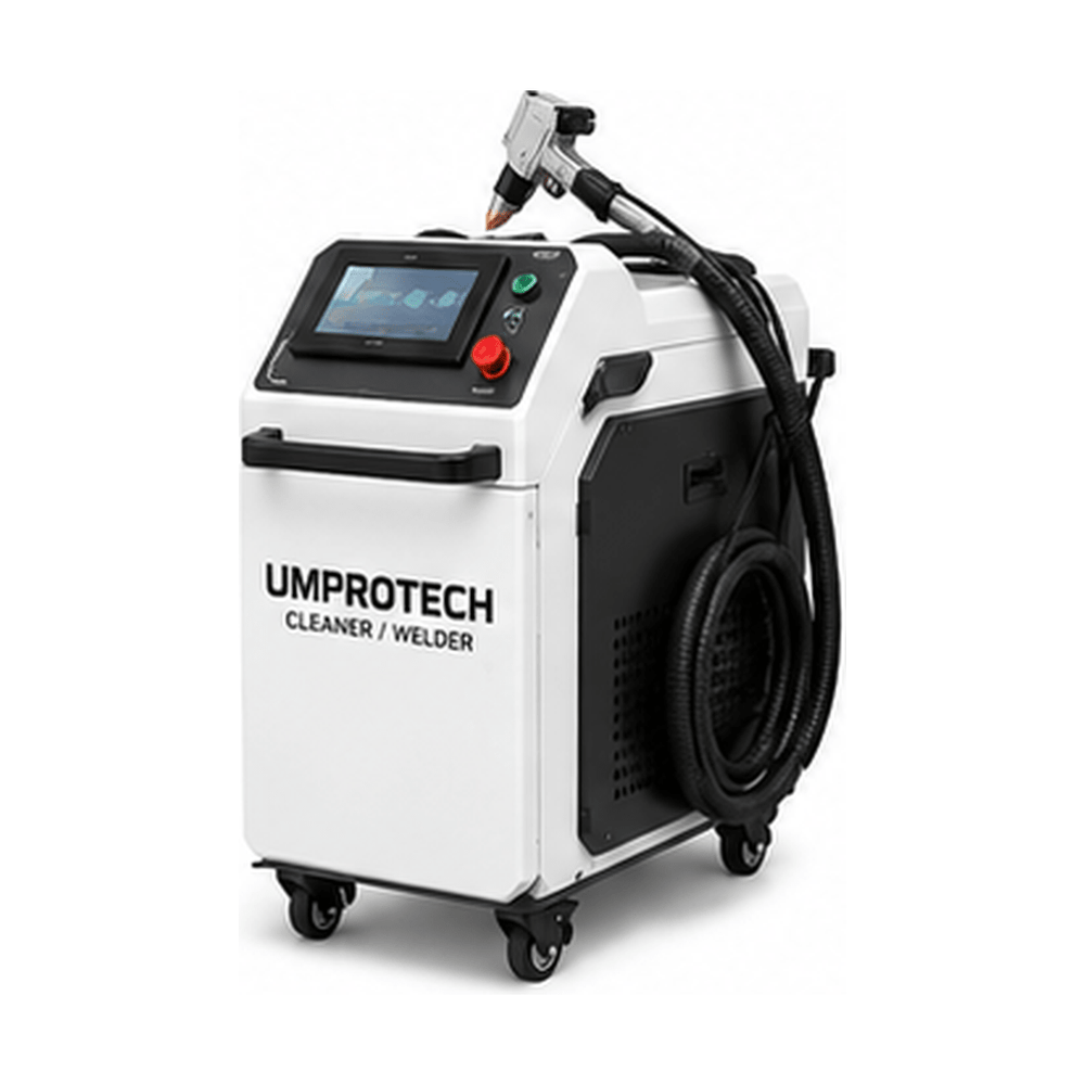 UmproTech 1500W portable laser cleaning machine rental on a white background