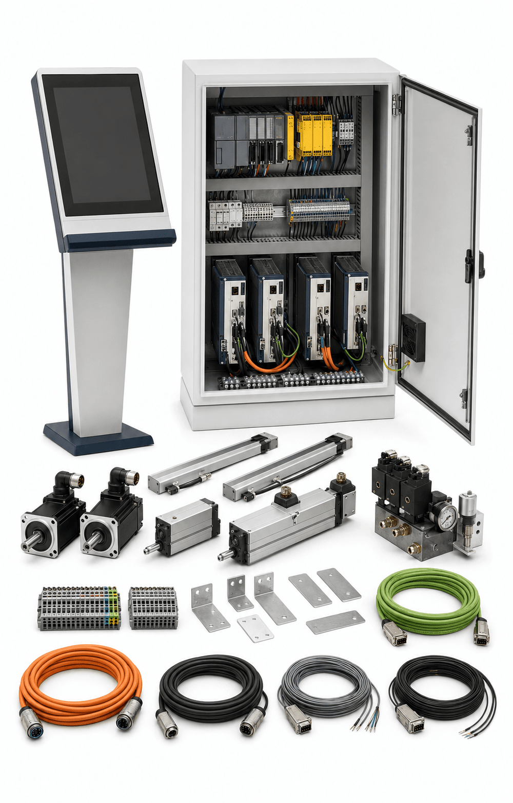 Compatible ESA press brake CNC control upgrade and retrofit kit on a white background