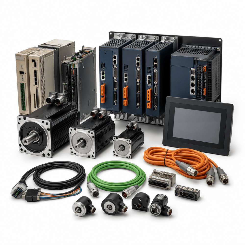 Kollmorgen servo drive and motion control retrofit equipment on white background