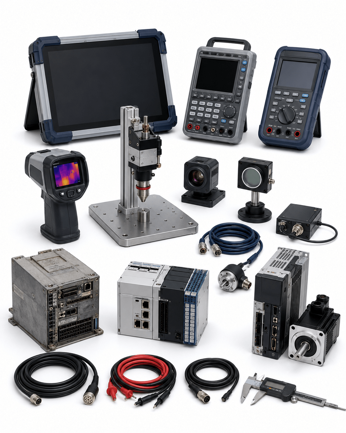 Compatible Mazak laser cutting machine upgrade assessment equipment on a white background
