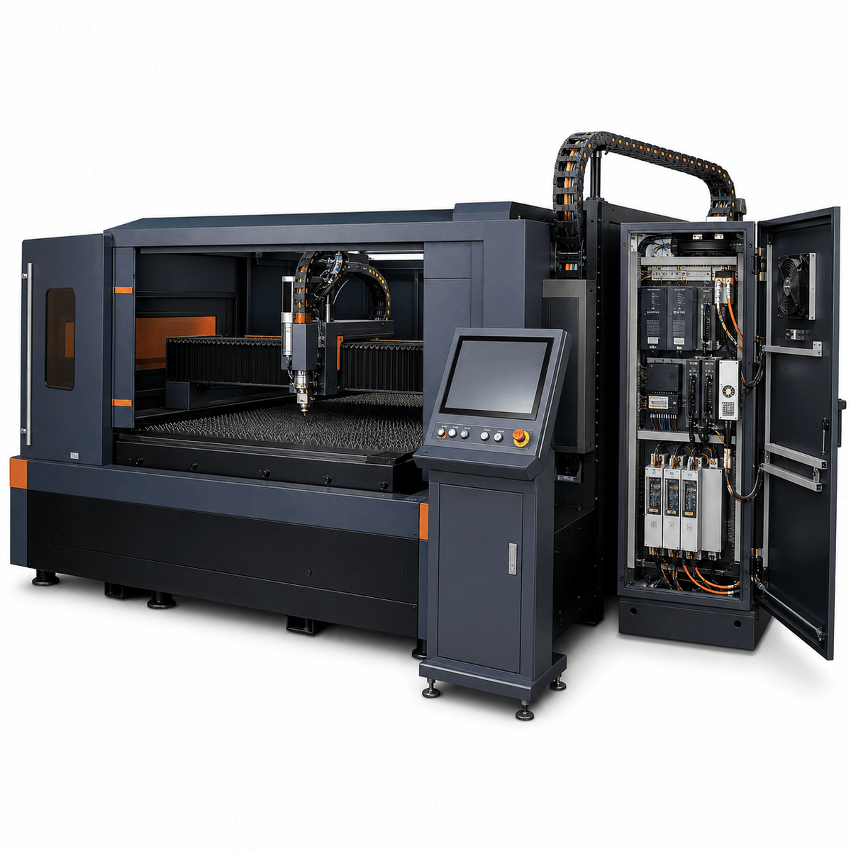Mitsubishi laser cutting machine retrofit and control upgrade service