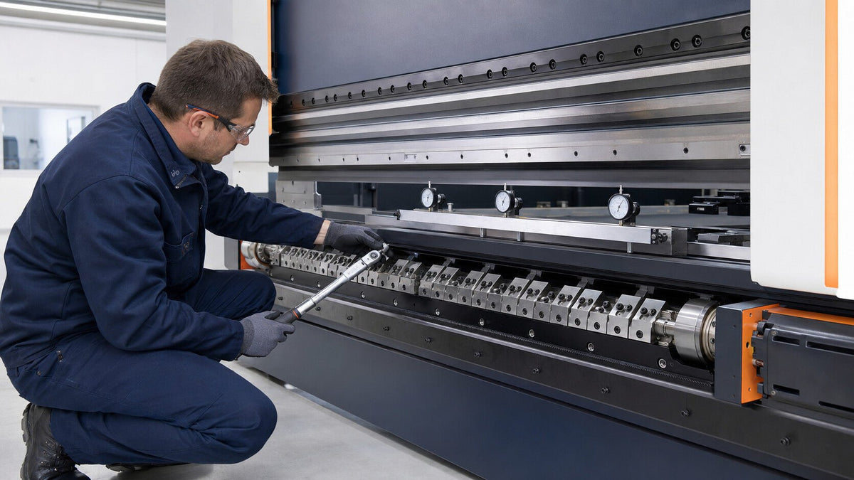 Press brake crowning system retrofit, repair and calibration