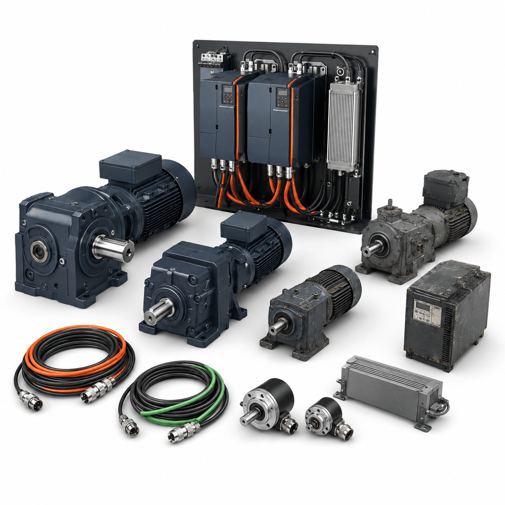 SEW-EURODRIVE motor gearbox and drive retrofit equipment on white background