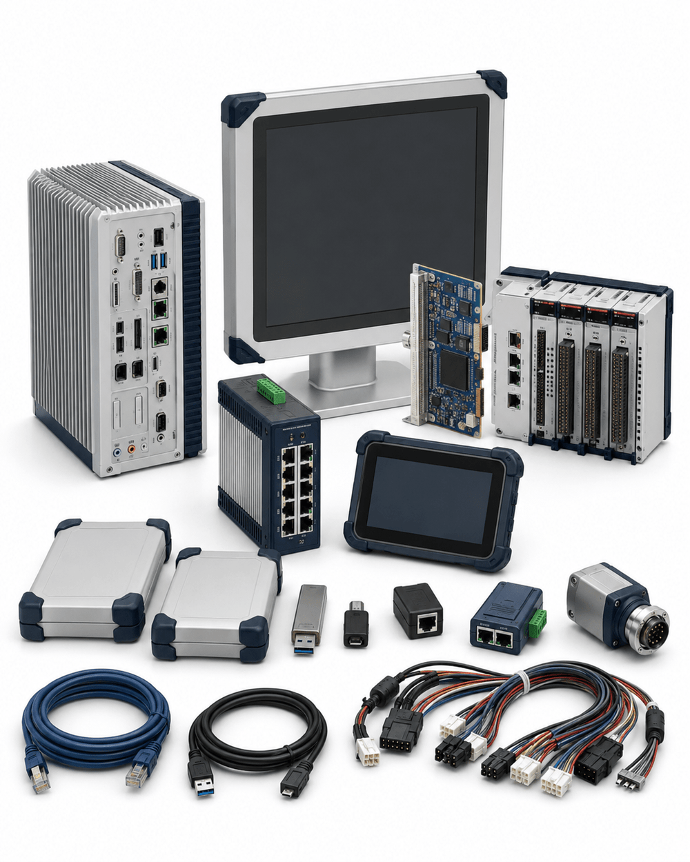 Tube laser programming and nesting software workstation on a white background