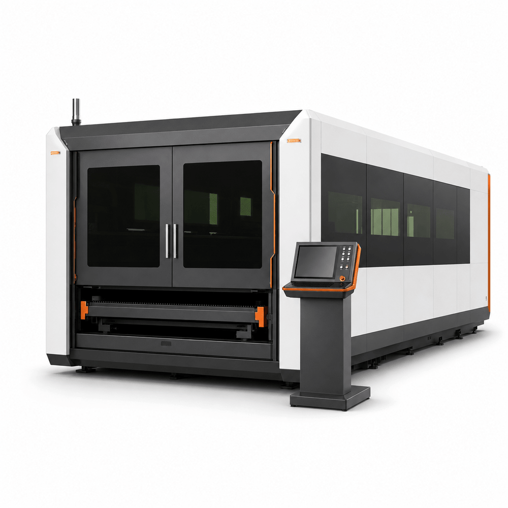 UmproTech 6kW 5×10 Enclosed Exchange-Table Fiber Laser Cutting Machine